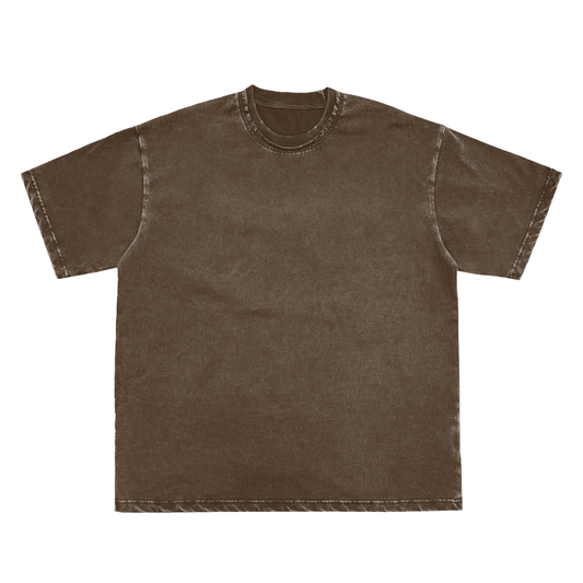 Double Neckline Vintage Washed Tee