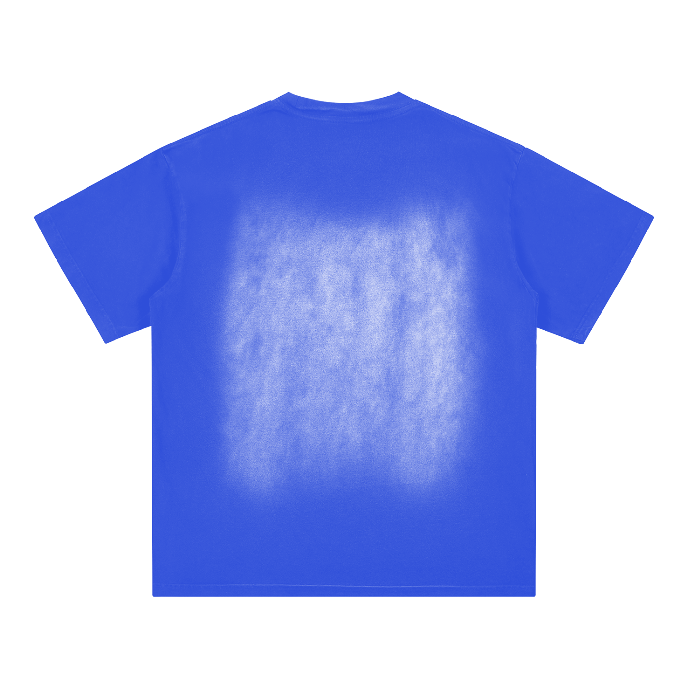 Square Patch Monkey Washed Drop Shoulder Tee