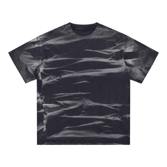 Irregular Stripe Frayed Tee