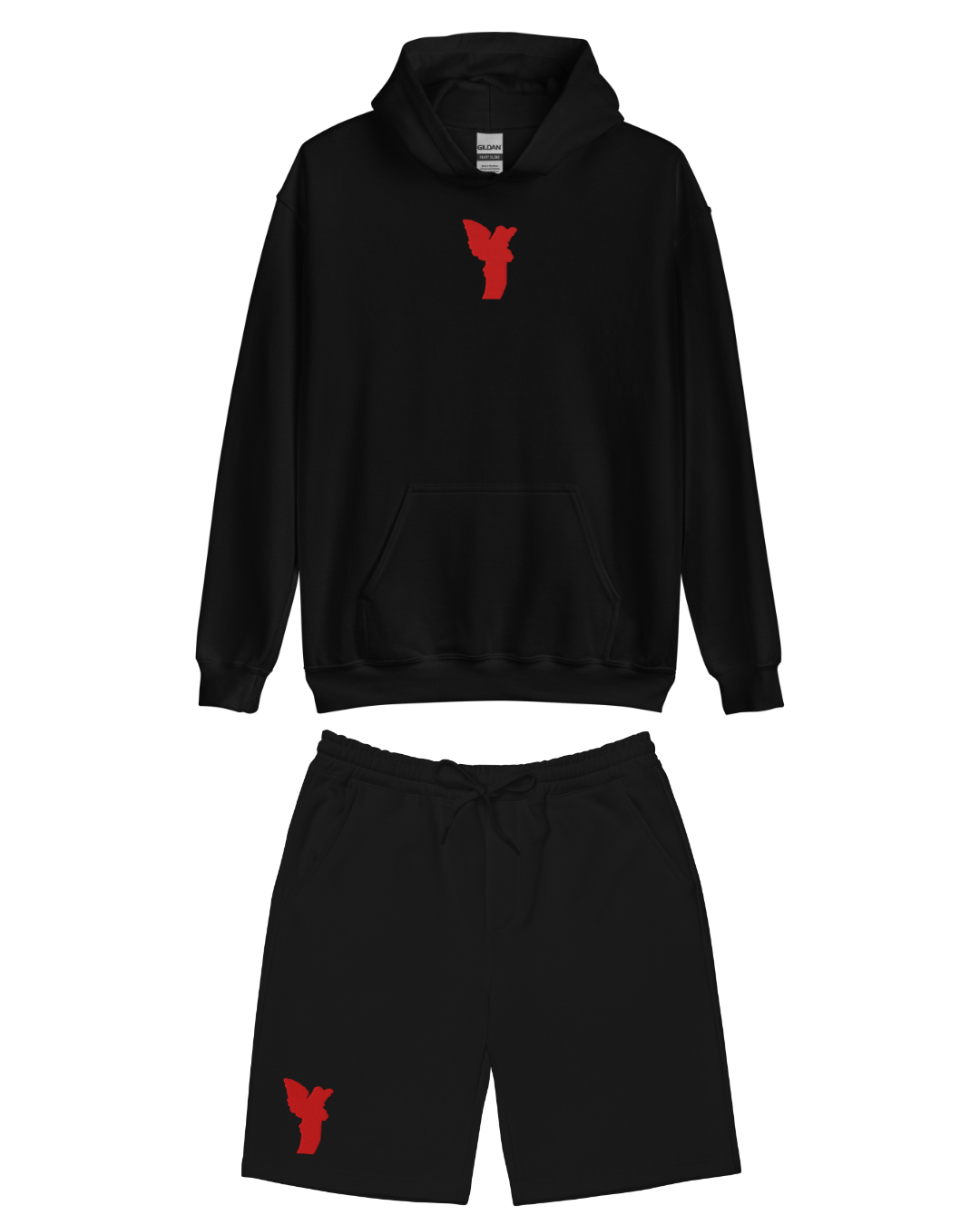 (Angle) Black Hoodie & Shorts Bundle