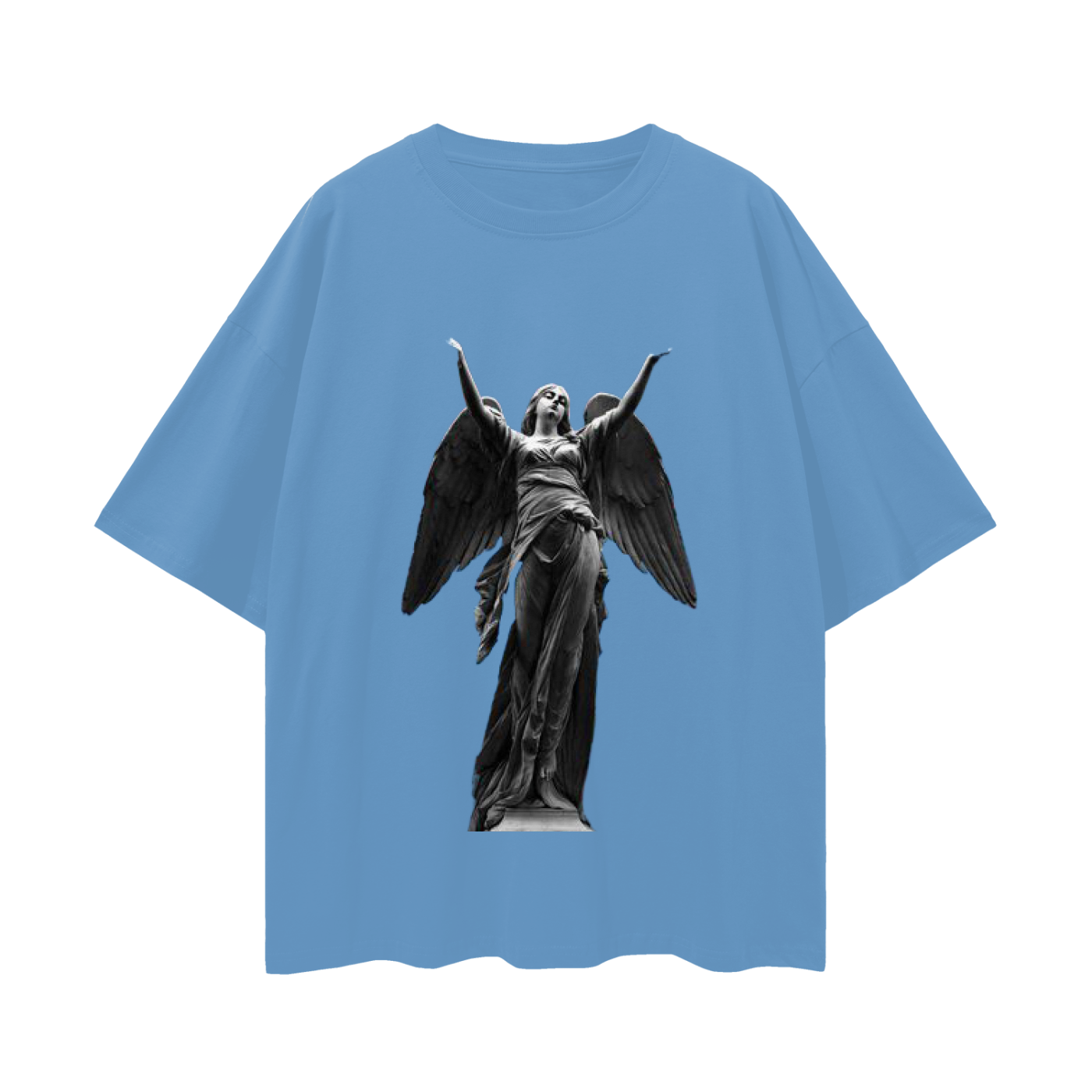 (H.S) Oversize Deep Drop Shoulder Tee