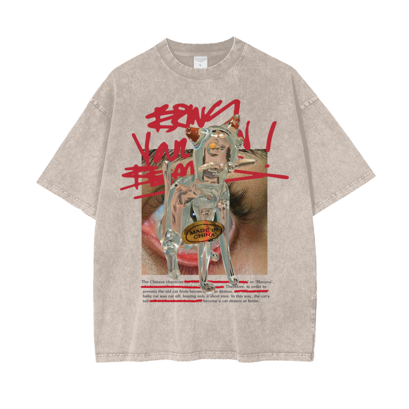 (M.I.C) Oversize Snow Washed Tee