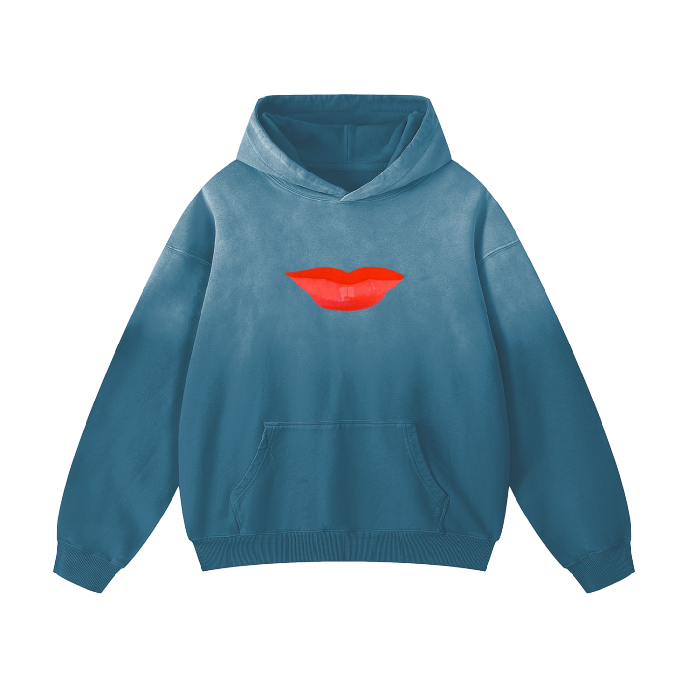 (LIPS) Heavyweight Sunfade Oversized Hoodie