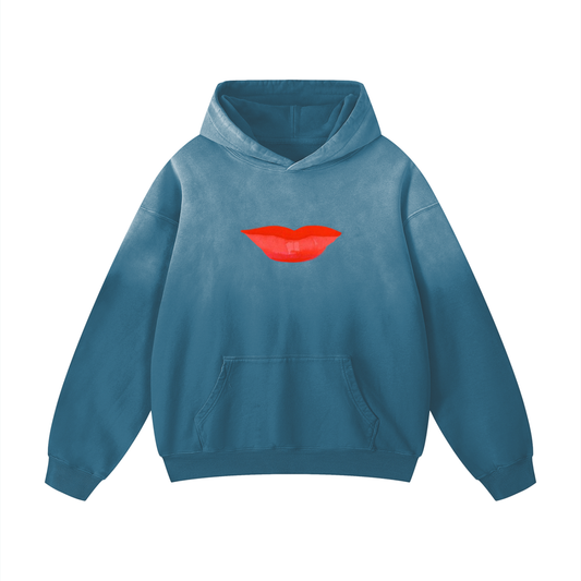 (LIPS) Heavyweight Sunfade Oversized Hoodie