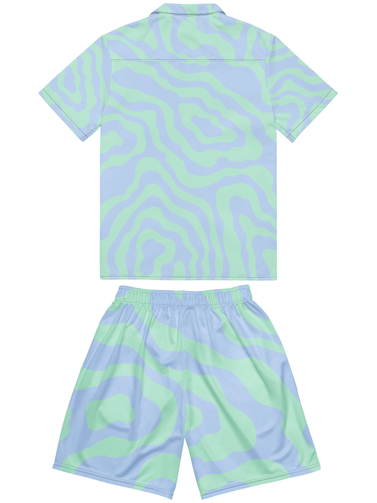 (WAVEY) Button Shirt & Shorts Bundle
