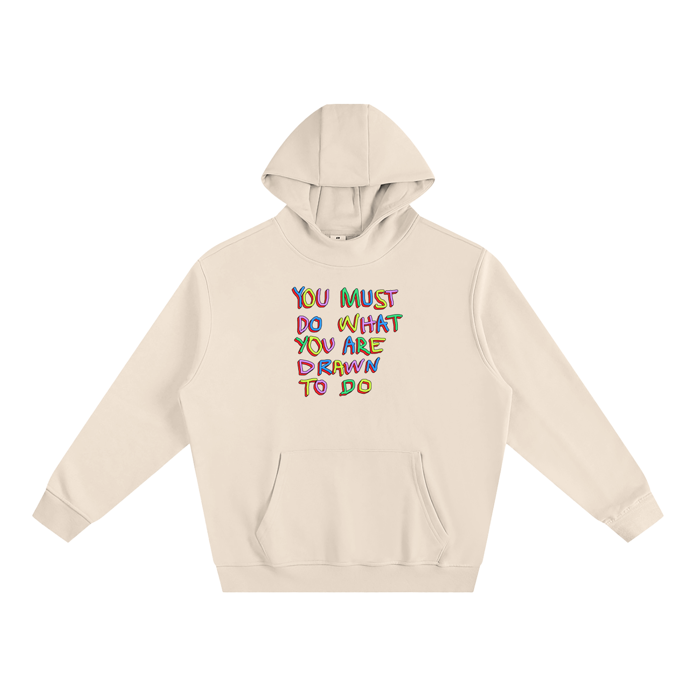 (YouMust) Fleeced High Neck Hoodie